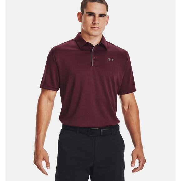 NWT Under Armour Men's UA Tech Polo in Maroon size 2XL - Picture 1 of 7